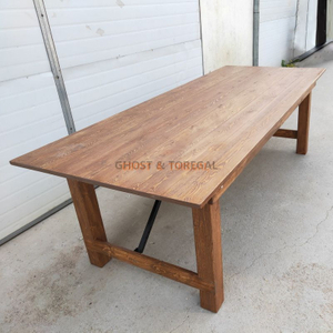 Mesa plegable de madera portátil para boda, mesas plegables vintage, mesa de comedor plegable